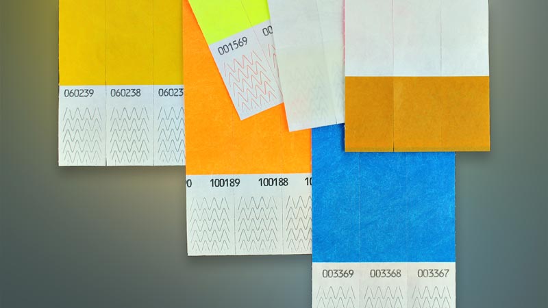 Tyvek-Eventbänder mit selbstklebendem Verschluss