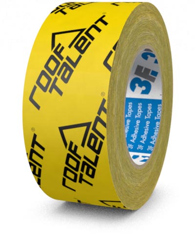 Dampfsperrklebeband gelb, Kraftpapierband für Steildächer mit Druck