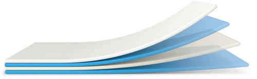Produktaufbau Doppelseitiges Folienband mit Acrylatklebstoff