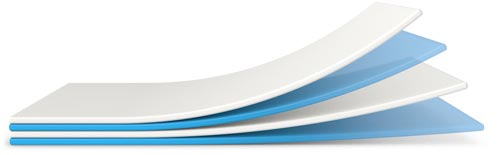 Produktaufbau Doppelseitiges, schwach klebendes Gewebeband