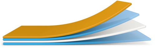 Produktaufbau Doppelseitiges Vliespapierklebeband mit Acrylatklebstoff