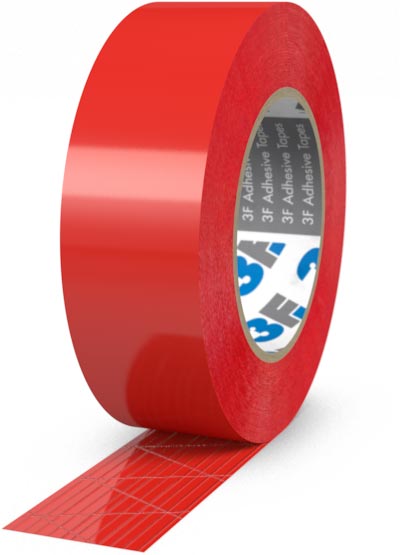 Klebeband mit diagonalem Gelege und gelbem PP-Liner