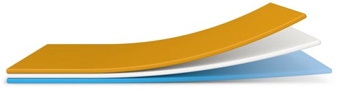 Produktaufbau Klebeband mit Gelege und Release Liner aus Papier