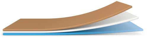 Produktaufbau Klebeband mit Gelege für raue und strukturierte Oberflächen