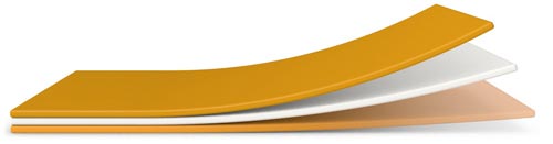 Produktaufbau Hotmelt-Klebeband mit rechtwinkeligem Fadengelege