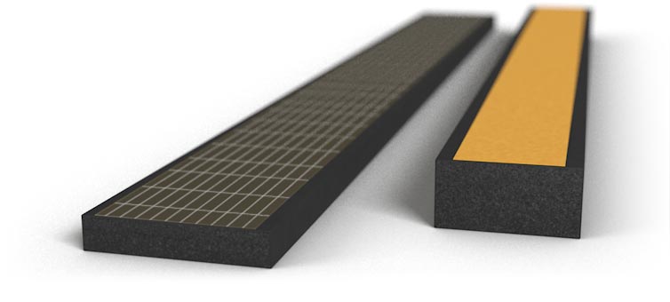 Selbstklebend ausgerüstetes EPDM-Profil