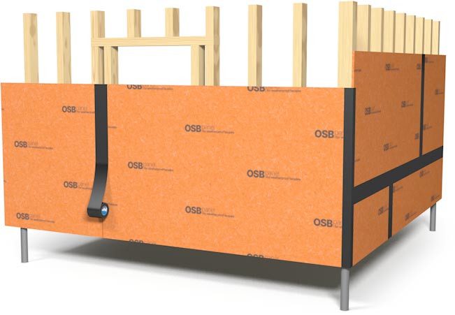 Stoßverklebung von OSB-Fassadenplatten